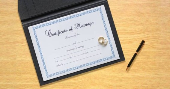 marriage certificate online
